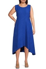 IC Collection Women’s Size XXXL Wave Textured Sleeveless A-Line Midi Dress NWT