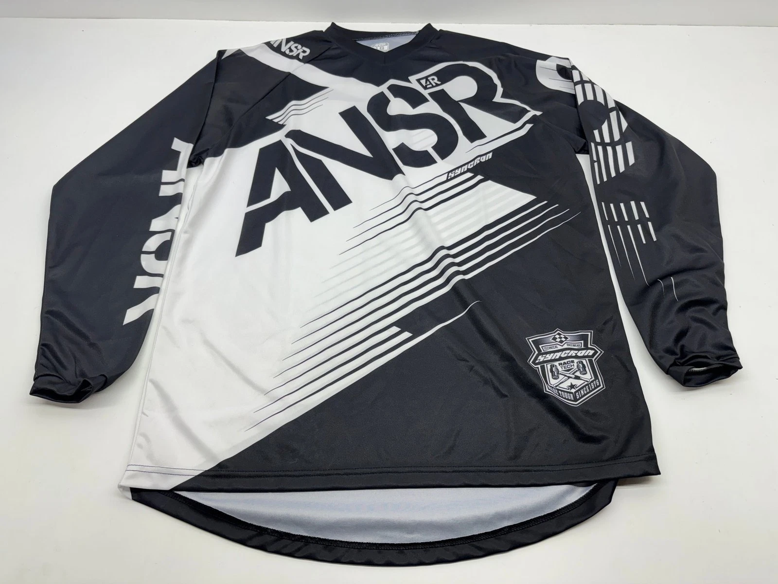 Answer Men's Jersey Large White Black L Riding Shirt Apparel Gear Motocross MX