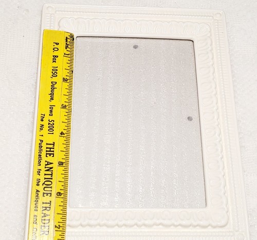 2 Martha Stewart White Porcelain Classic 9x7 for 5x7 Picture Photo Frames Vtg - Picture 13 of 14