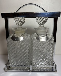 1938 Monmouth County N.J. Horse Show Winner Scotch & Rye Decanter Caddy Award