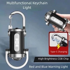 NEW Super Bright LED Mini Flashlight USB Rechargeable Pocket Keychain Torch