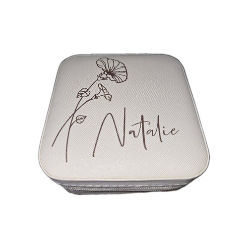 Personalized "NATALIE"  Jewelry Travel Case Never Used 
