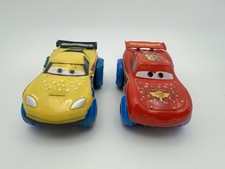 Disney Pixar Cars Hydro Wheels Lightning McQueen Jeff Corvette Pull Back Lot