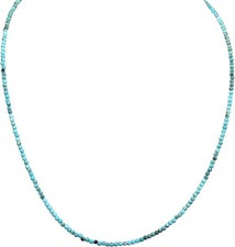 925 SS Sleeping Beauty Arizona Turquoise Premium Adjustable Necklace 17"-18.5"