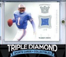 2018 Sportkings Football Warren Moon Single Game-Worn Patch #2/5 BNB369