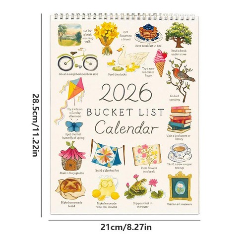 2026 Bucket List Calendar -2026 Trendy Wall Calendar - Fullfill Your Schedule - Picture 16 of 16