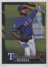 2016 Bowman Chrome Prospects Black & Gold Refractor Yohander Mendez #BCP199 4g3