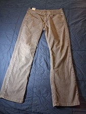 Levis Premium 514 Pants Men 33x30 Gray Corduroy Straight Leg Stretch