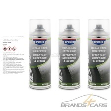 3x 400ml PRESTO TEER- UND HARZENTFERNER TEERENTFERNER HARZENTFERNER REINIGER KFZ