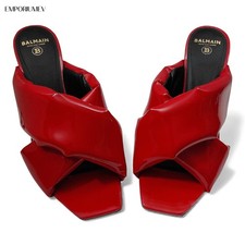 Balmain Uma Red Patent Leather 95MM Stiletto ...