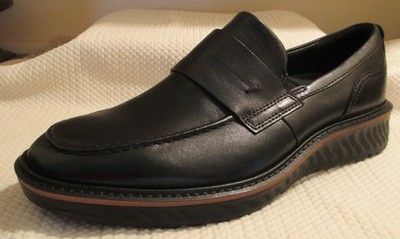 ECCO St.1 Hybrid Black Leather Mens Slip On Loafers Shoes EU 41 US 7-7.5 - NEW!