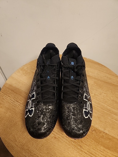 Under Armour Blur Smoke Suede 2.0 MC Football Cleats Men 9.5 #3027978-001 Black - Picture 3 of 6