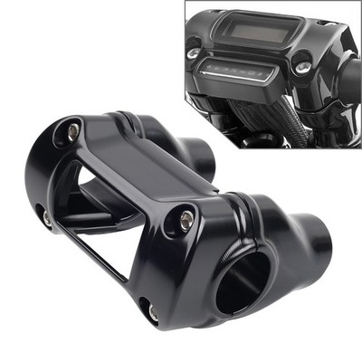2''Handlebar Riser 1 1/4''Bar Clamp Black For Harley Fat Boy Road Glide Street Bob