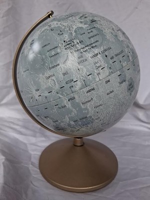 Vintage Replogle 6'' Diameter Metal Moon Bank with Booklet