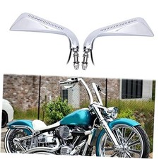 8mm Black Motorcycle Handlebar Rear View Side Mirrors Chrome with turn signal
