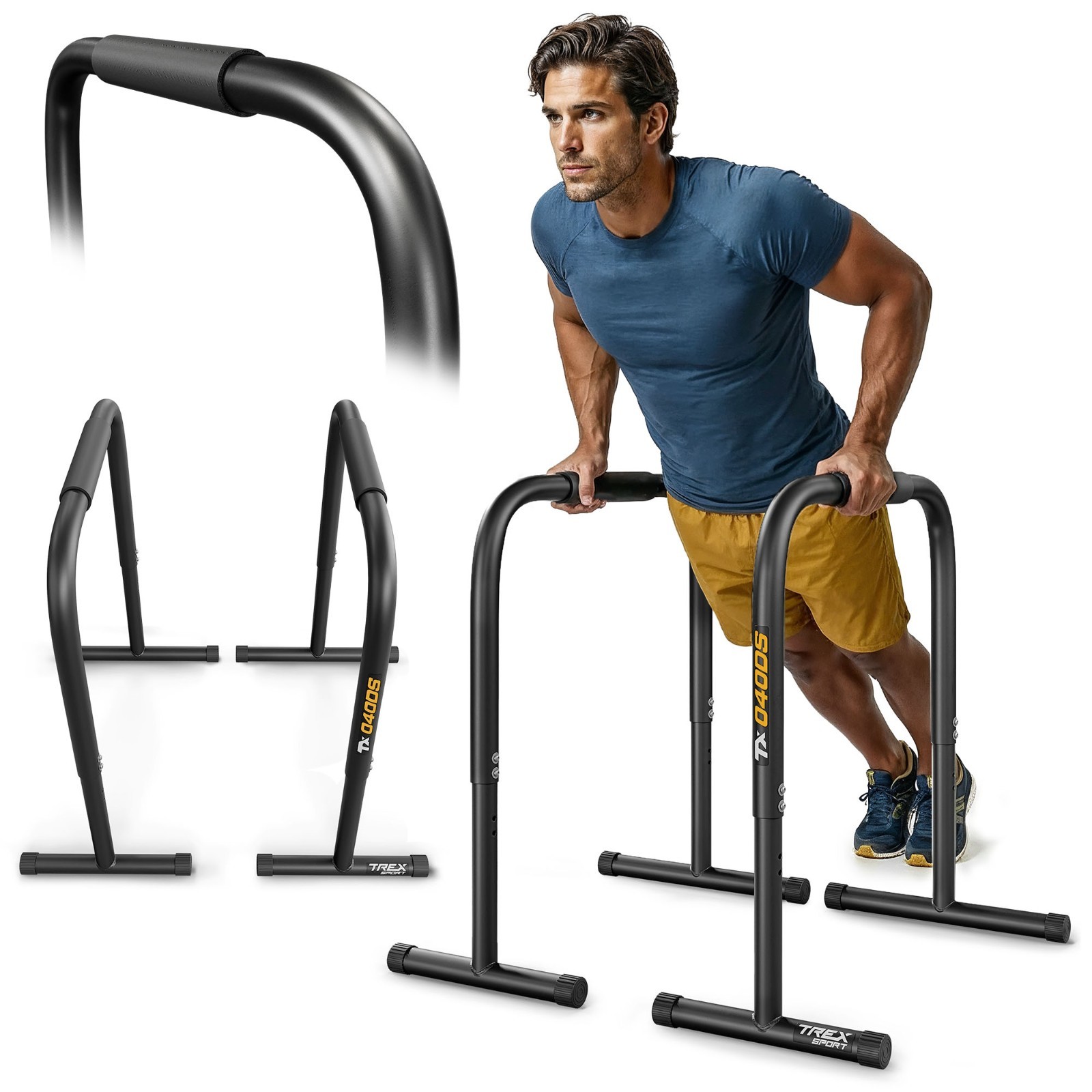 Dip Barren 2er Set Dip Station höhenverstellbar bis 200kg TX-040DS TREX SPORT