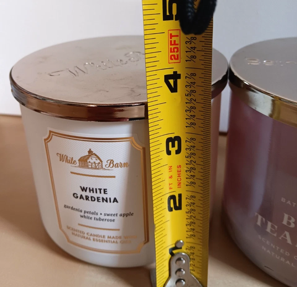 Empty Bath and Body Works Lot 3 Candle Jars Pink White Turquoise 3.5 x 4 inch - Image 4 of 4