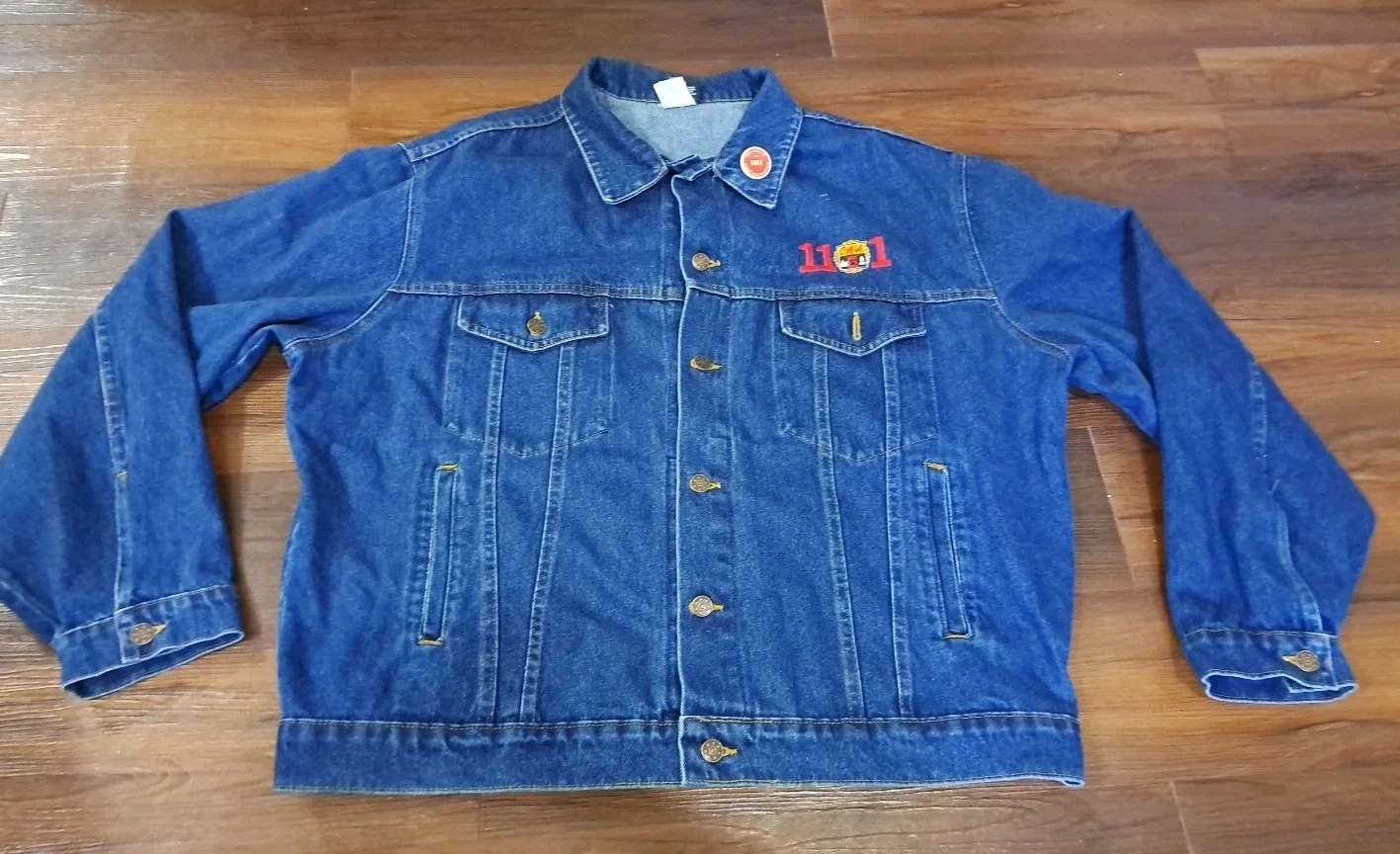 Nemesis Sportswear Denim Blue Jacket Size XL Communications Workers Of America