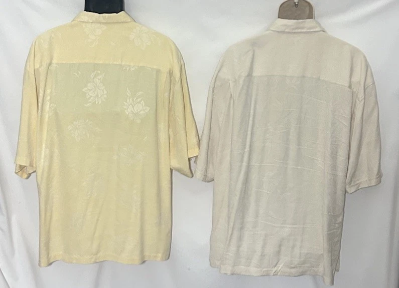 Camisa de seda Jamaica Jaxx para hombre abotonada hawaiana lote de 2 talla 2XL talla XXL Foto 3 de 4