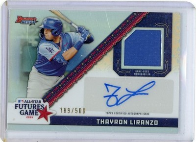 2024 BOWMAN'S BEST #FGRA-TL THAYRON LIRANZO AUTOGRAPH JERSEY RC #189/500  072925