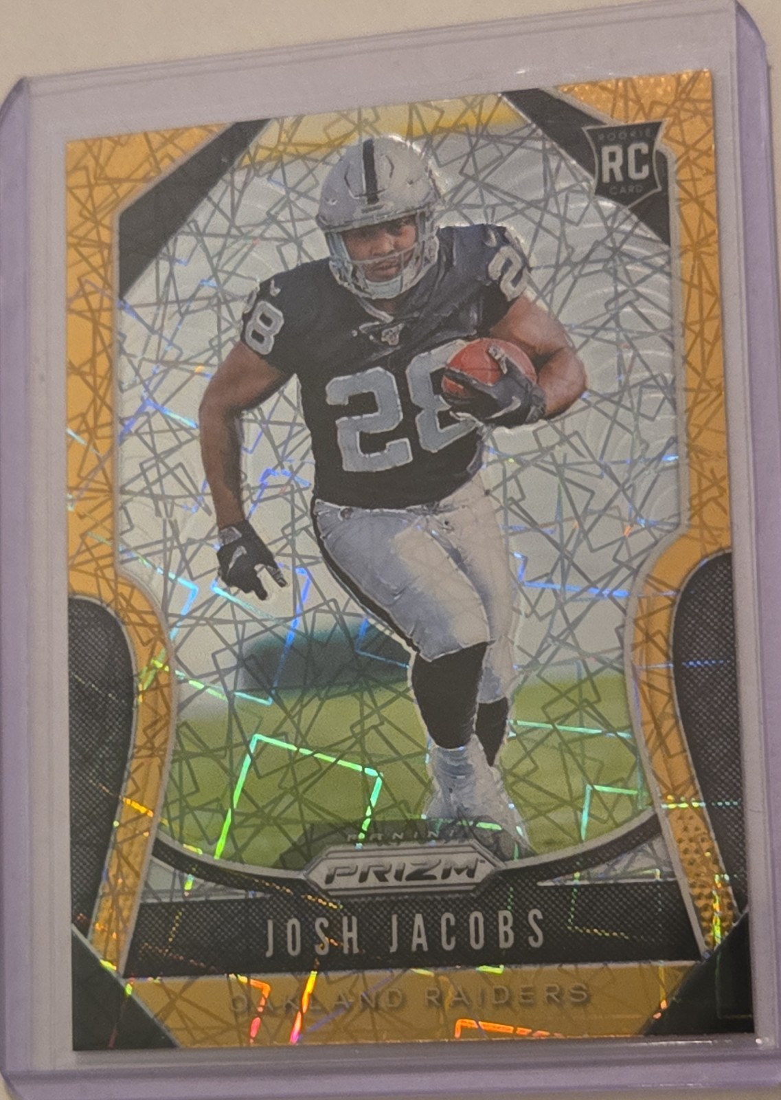 2019 Panini Prizm - Rookies Josh Jacobs #323 Lazer Prizm (RC)