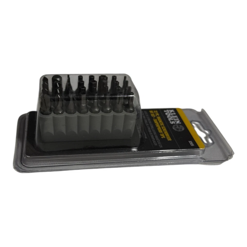 Klein Tools 32 PC. Magnetic Screwdriver Bit Set-Tamperproof Tips Gray 32525 New - Image 4 of 4
