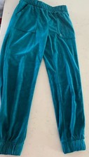 Juicy Couture Girls Teal Velour Jogger Pants Size L/G 12-14 