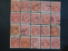 KGV Heads 1 1/2d Red Selection - 1 Page