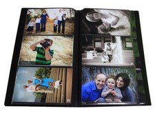 Black Photo Album Display Portfolio Holds 504 4x6 Photos Compact Space Saver