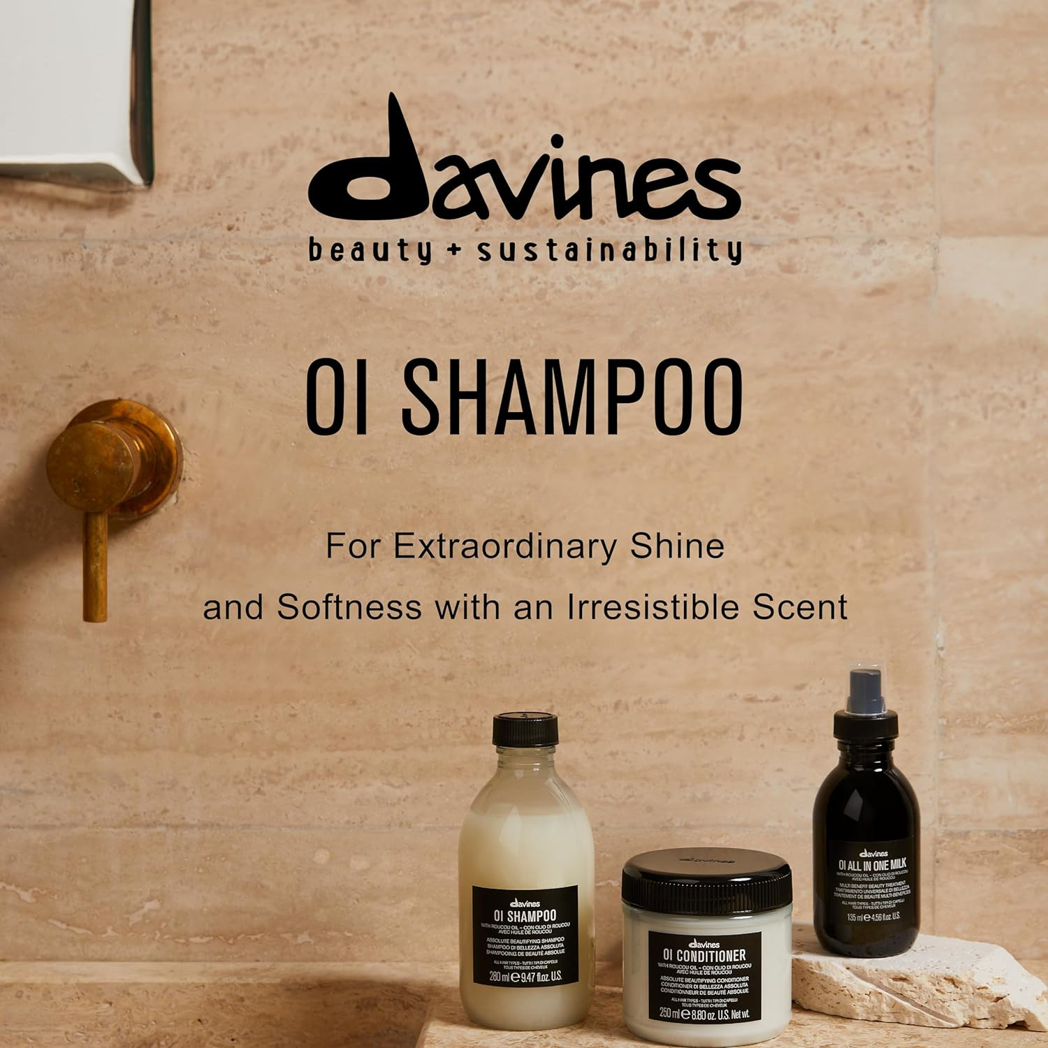 Davines OI Shampoo con Olio di Roucou 280ml - Addio Capelli Crespi - 2