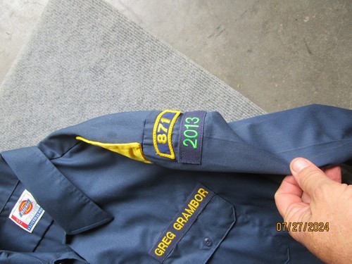 Dickies 574 Long Sleeve Uniform Shirt 2XL Rough Riders New - Picture 5 of 6