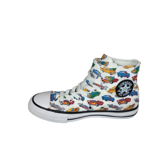 Converse Easy On Cars Size 2.5 Youth Hi Top Chuck Taylor Shoes Kids A04743F - Picture 7 of 16