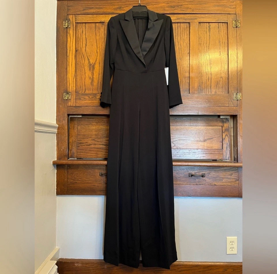 Nuevo con etiquetas Mono Esmoquin Jay Godfrey Roland Para Mujer Negro Talla 0/XS Foto 3 de 4