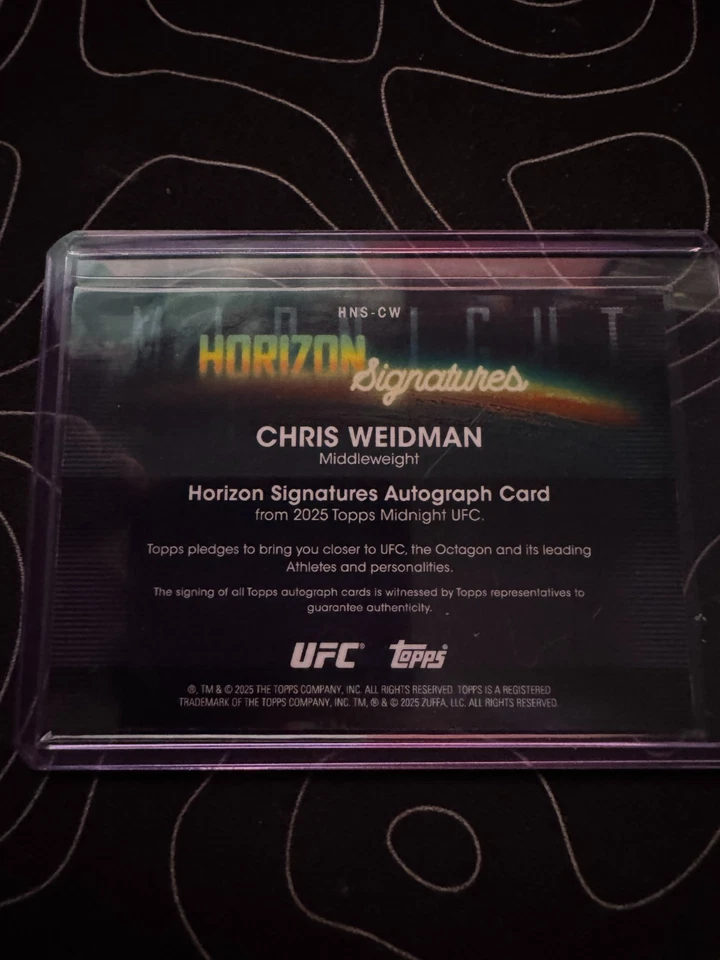 2025 UFC Midnight Chris Weidman Horizon Signatures 15/75 - Image 2 of 2
