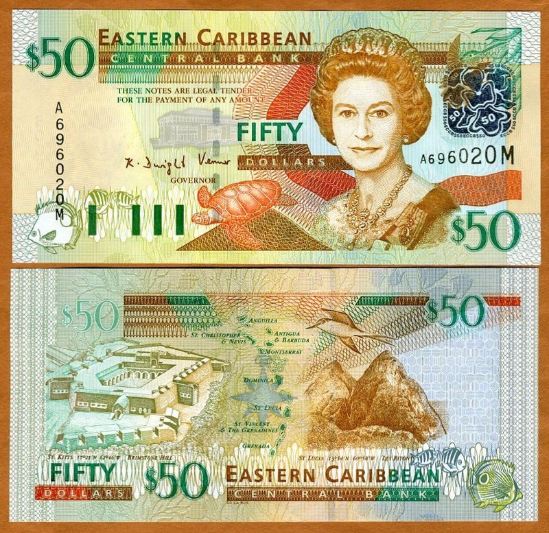 Eastern East Caribbean $50 (2003), Motserrat, P-45m, Gem UNC