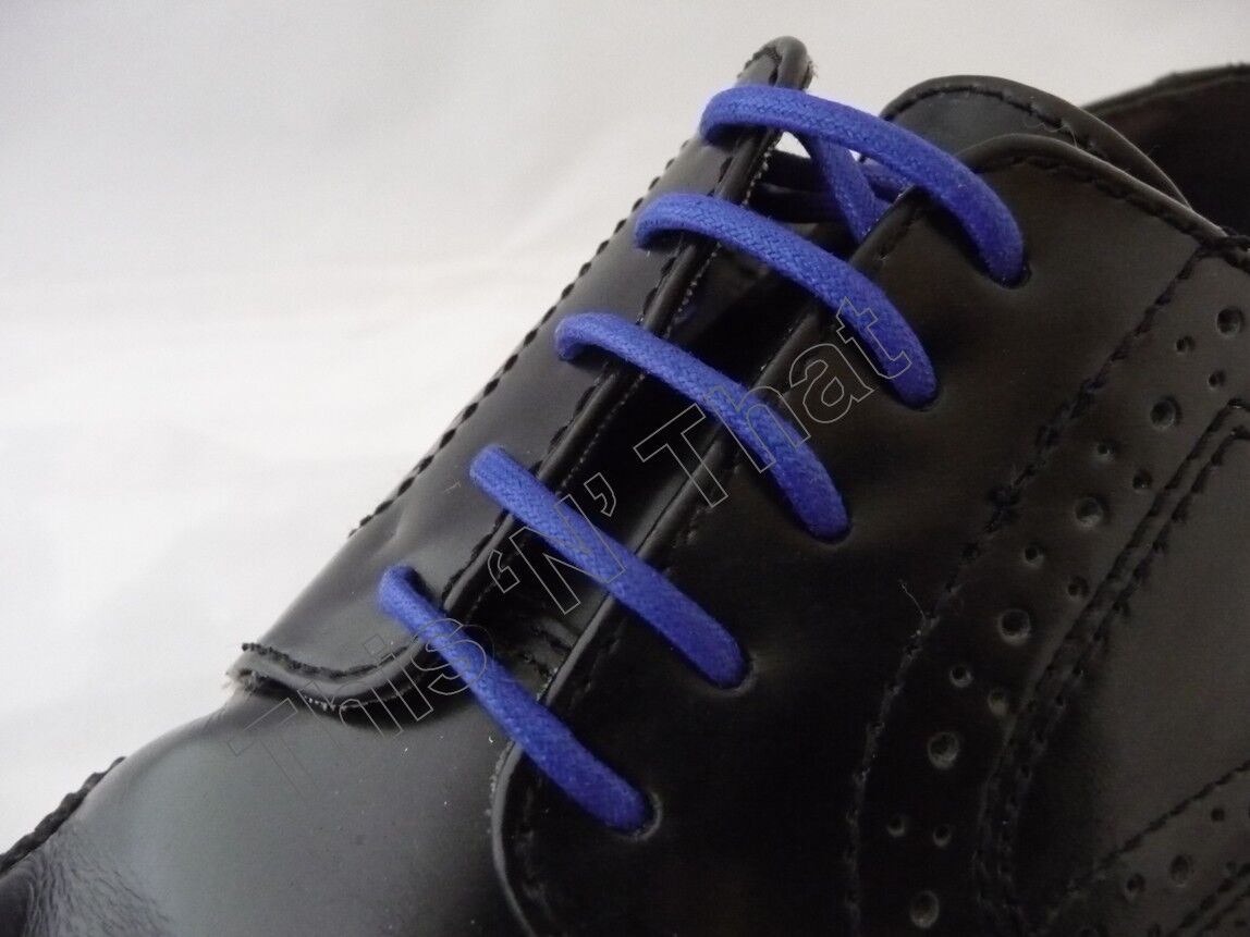 WAXED Round Cotton Dress Shoe Laces Colored Strings Oxford WAXED Round Cotton Dress Shoe Laces Colored Strings Oxford