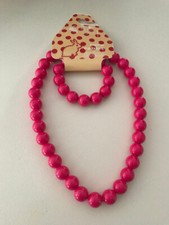 New Rare Rabbit Pink Bracelet and Necklace Set