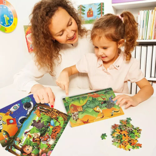 Wooden Puzzles Toys for Kids Ages 4-6, Set of 3 Packs with 60-Piece Wood... - Picture 2 of 7