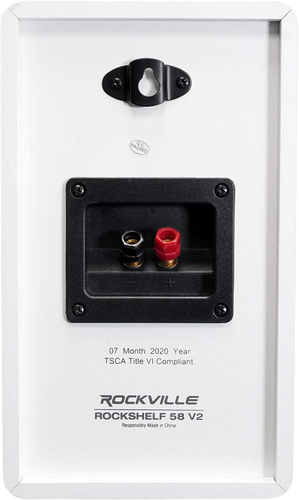 2 Rockshelf 58W 360W White 5.25" Home Theater Bookshelf Speakers/8 Ohm - Picture 6 of 9