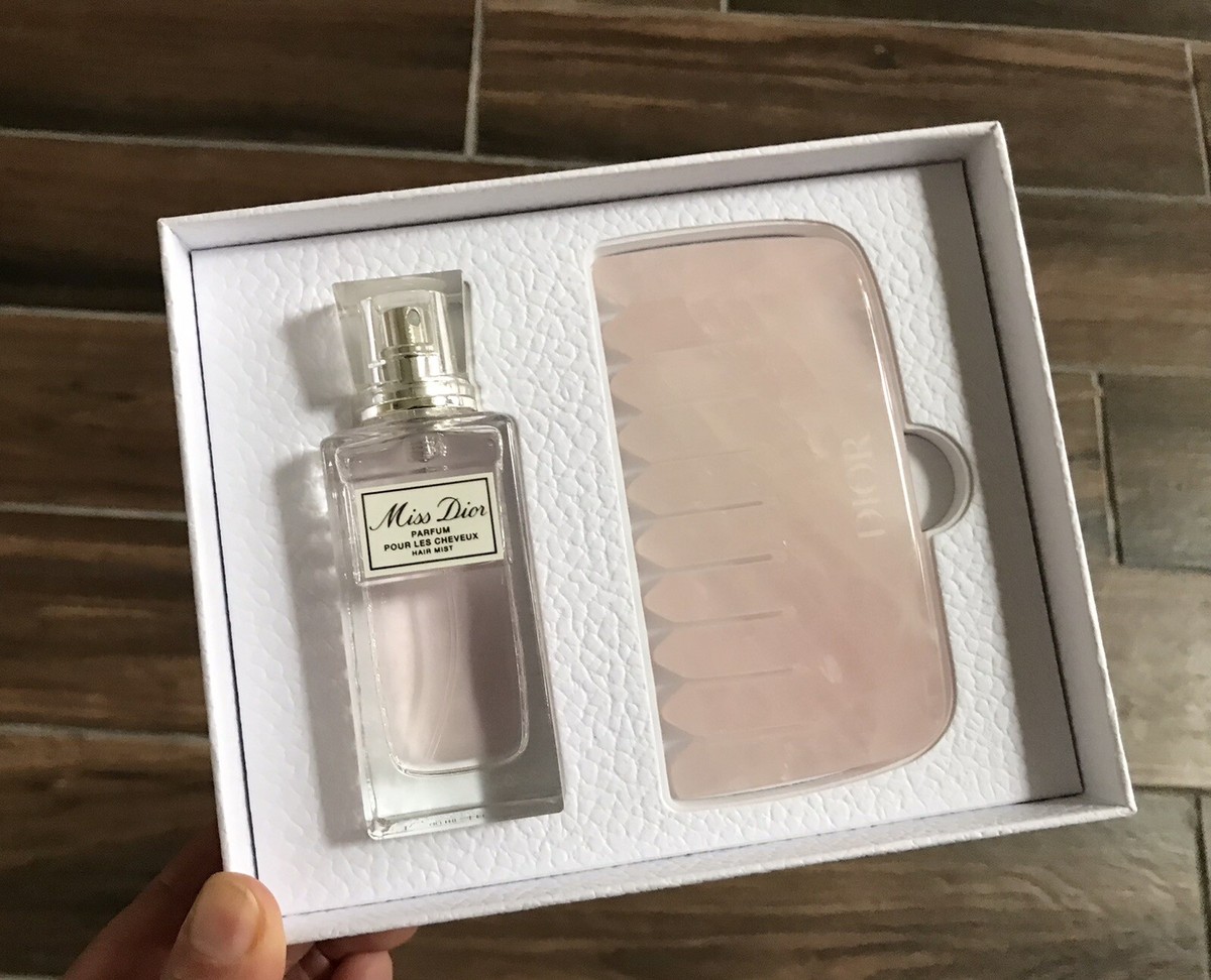 Dior Miss Dior Hair Mist 1 oz & Quartz Hair Comb Rose Brush in