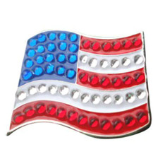 American Flag Ball Marker w/Crystals