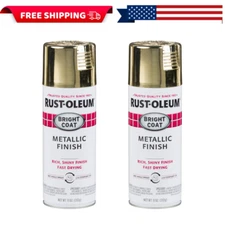 Gold, Rust-Oleum Stops Rust Bright Coat Metallic Spray Paint, 11 oz (Pack of 2)
