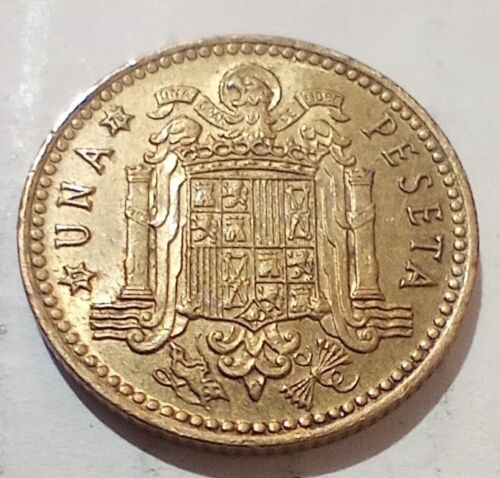 Una 1 Peseta 1975 Spain Coin Juan Carlos Rey De España