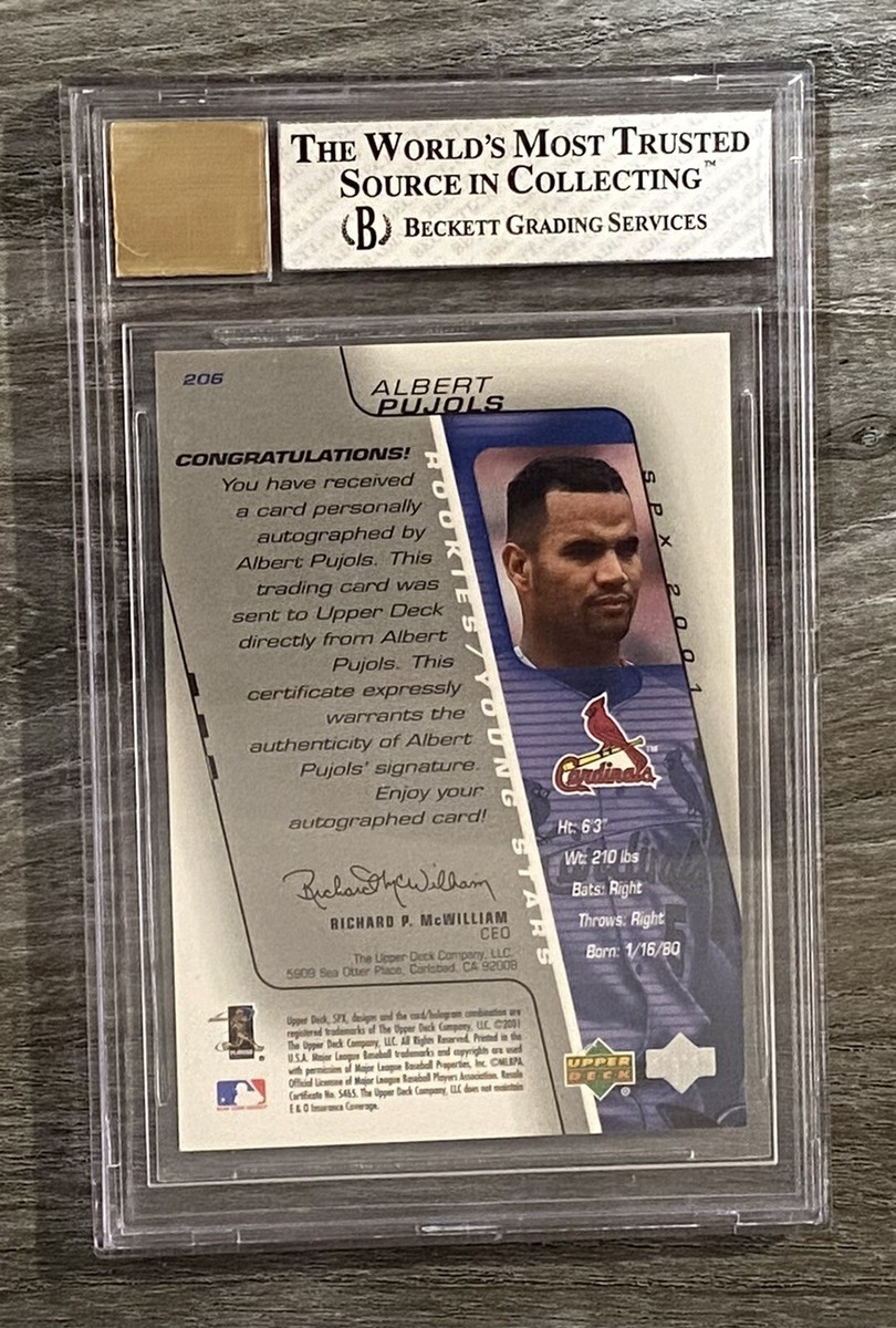 2001 UPPER DECK SPX ALBERT・PUJOLS AUTO（2001 UPPER DECK SPX 