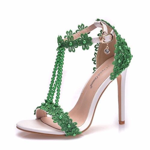 Womens Thin Heels High Heels Sandals Buckle Fish Mouth Roman Open Toe Sandals - Picture 8 of 35