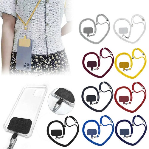 2x Uniwersalny Cross Body Nylon Patch Smycz na telefon komórkowy Pasek na telefon komórkowy Smycz - Zdjęcie 2 z 21
