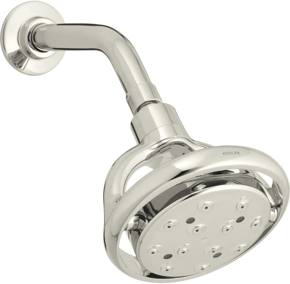 Polished Nickel Flipside Showerhead with Adjustable Spray Modes