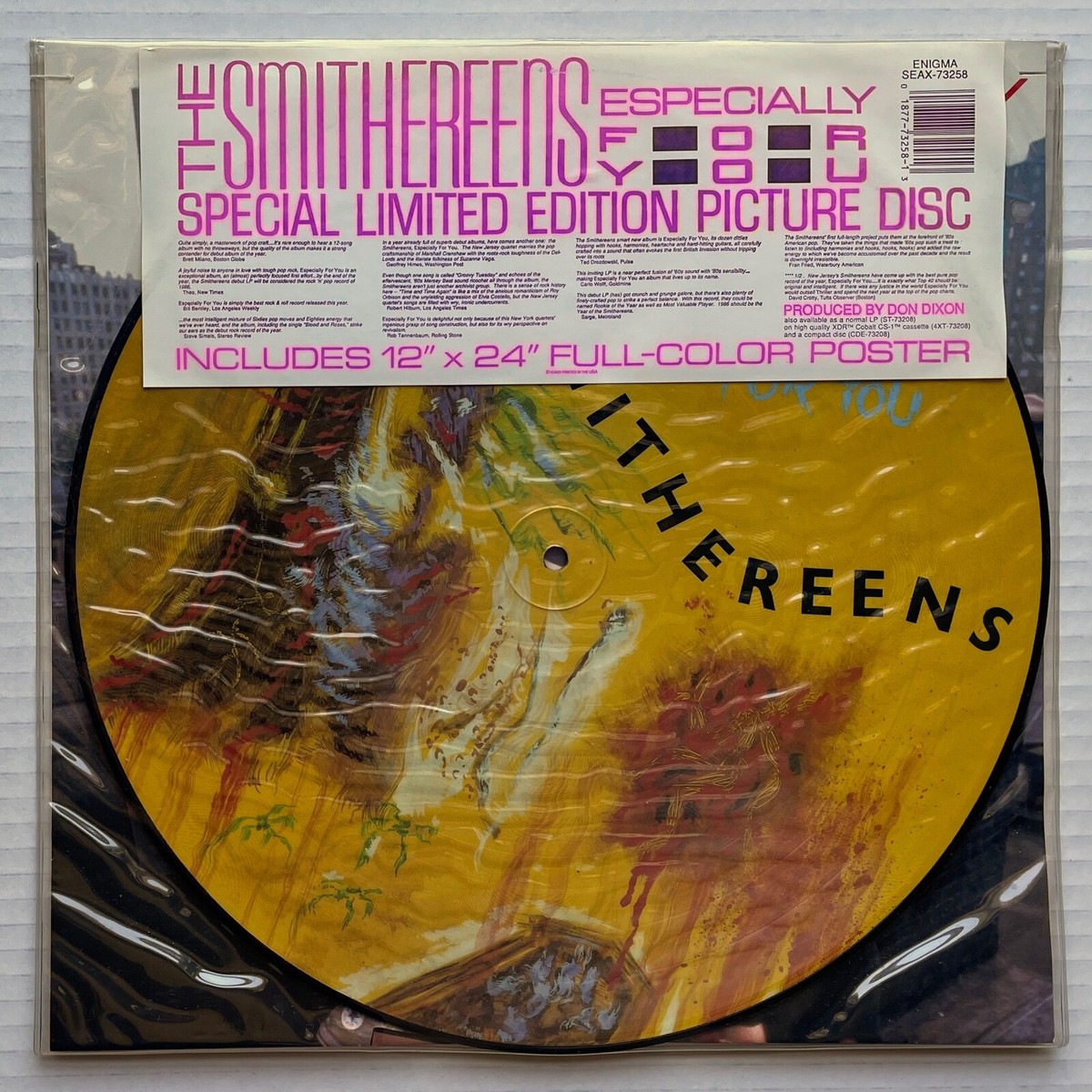 SMITHEREENS Especially For You 1986 US Enigma PICTURE DISC LP +