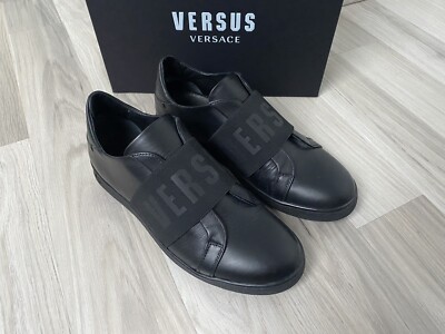 VERSUS VERSACE Sneaker Leder schwarz Herren Unisex