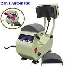 2 in 1 Automatic Cap Hat Heat Press Machine with 2 Heating Pads Sublimation